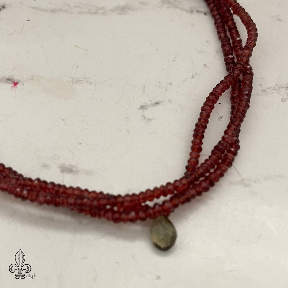 3 Stranded Ruby Necklace - image 2
